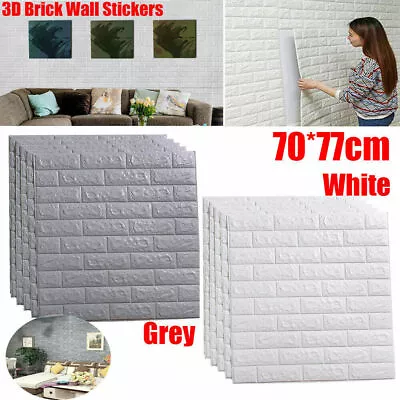 £7.49 • Buy LARGE Self-adhesive 3D Tile Brick Wall Sticker Waterproof Foam Panel Wallpaper--