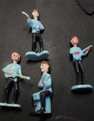 Beatles John Paul Ringo George Cake Toppers Kitchy Party Decoration Hong Kong • $24.99