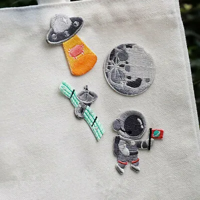 Space Astronaut UFO Embroidered Sew On Iron On Patch Badge Fabric DIY Crafts • $1.33