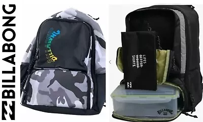 Bnwt Billabong Boys Juggernaut Backpack  30 Litres Lunchbox Pencil Case (camo) • $54.98