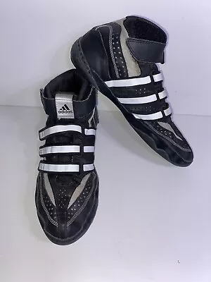 Adidas Extero Men's Shoes 10.5 Wrestling Hook Loop Strap 016911 Black Sneaker • $35