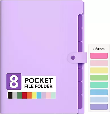 Expanding File Folder With 8 Pocket Letter Size Accordion File Organizer Porta • $17.57