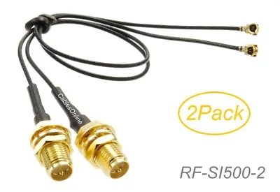 2x 8-inch RP-SMA Bulkhead Female To U.FL/IPX Connector W/ 1.13mm Mini-Coax Cable • $5.98