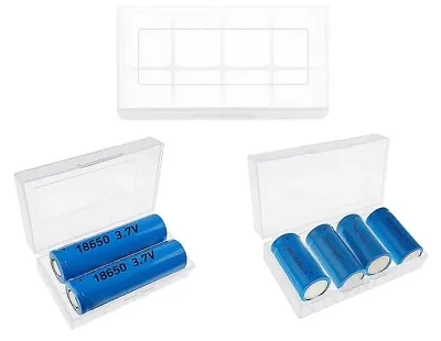 1 - 5 Pcs Battery Storage Case Holder Box For 18650 / 16340 / CR123A Batteries • £5.99