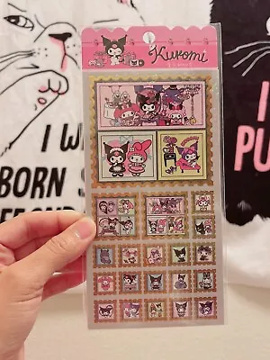 Sanrio My Melody Kuromi Bling Bling Stamps Sticker 2pcs Fast Free Shipping • $3.99