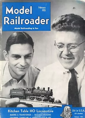 Model Railroader Magazine February 1951 Very Good Condition • $5