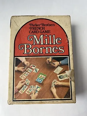 Vintage 1971 MILLE BORNES Parker Brothers French Card Driving Game • $10