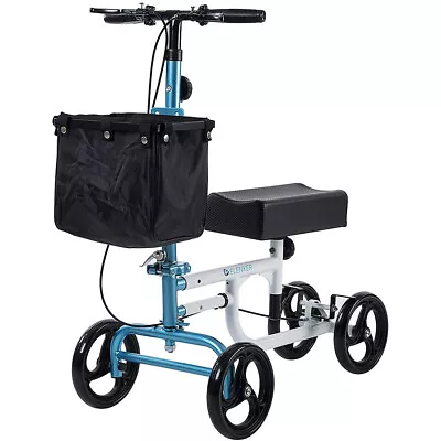 2024 Deluxe Knee Walker Steerable Medical Knee Scooter Turning Brake Basket Cart • $95.99