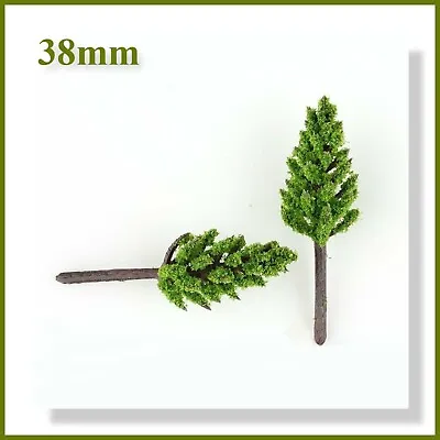 Conifer Trees Light Green - 38mm (15pcs) - Suitable For N - Gauge Model Railways • £4.49