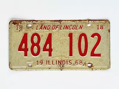 ILLINOIS 1968  -  (1) Vintage License Plate • $8