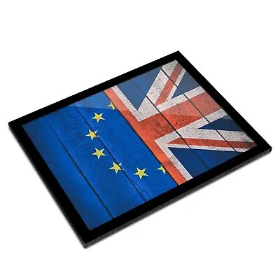A3 Glass Frame - EU Union Jack Remain Brexit Art Gift #12991 • £39.99