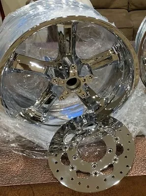 $1999 • Buy Harley Chrome REAR MUSCLE Wheel 2009 -17 VROD VRSCF PULLEY & Rotors (OUTRIGHT)