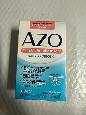 AZO Complete Feminine Balance Daily Probiotic 5billion 30ct Exp 09/24+ #0254 • $12.80