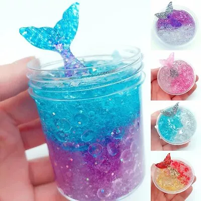 Fluffy Floam Slime Scented Stress Relief Kids Crystal Mermaid Mud Toys Colorful • $10.98