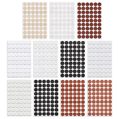 54Pcs/sheet Self-adhesive Screw Covers Caps Hole Stickers Furniture PVC 21mm • £4.60