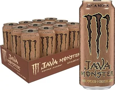 Monster Energy Java Loca Moca Coffee + Energy Drink 15 Ounce (Pack Of 12) • $27.99