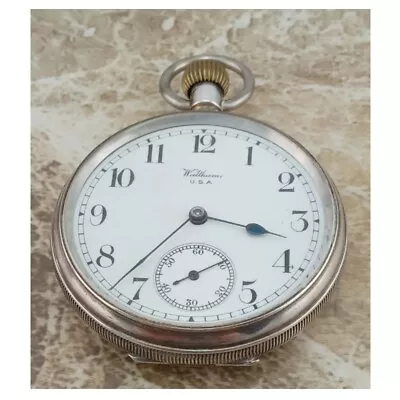 Silver Waltham 7 Jewel  Traveller Grade 610 Pocket Watch Boer War  1901 • £225