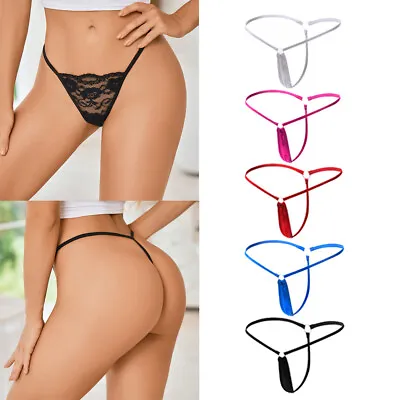5 Pack Womens Micro G-String Micro Thongs Underwear Sexy Thong Knickers Panties • £7.99