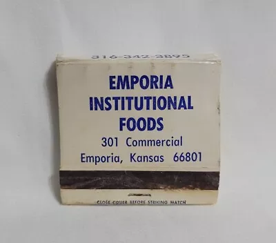 Vintage Emporia Institutional Foods Lil Brave Indian Matchbook KS Advertising • $14.99