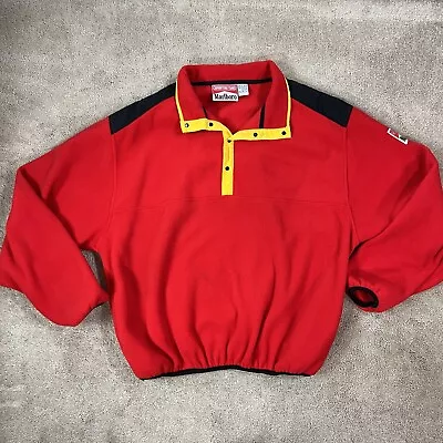 Vintage 90s Marlboro Adventure Team Snap-T Fleece  Pullover Jacket Mens XL • $24.91
