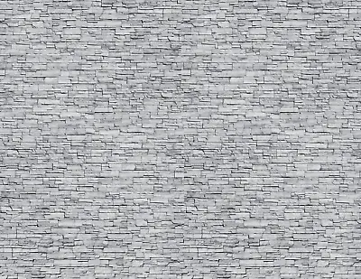 N Scale Stone Model Train Scenery Sheets –5 Seamless 8.5x11 Gray • $14.89