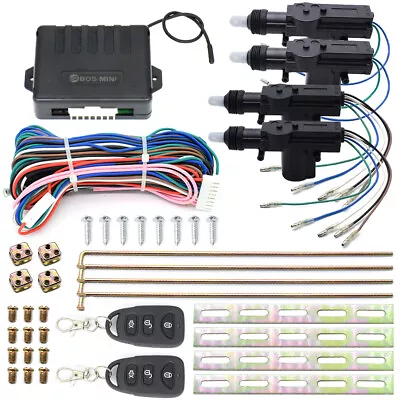 Keyless Entry Car Alarm System Universal Door Lock Actuators Remote Control Kit  • $25.55