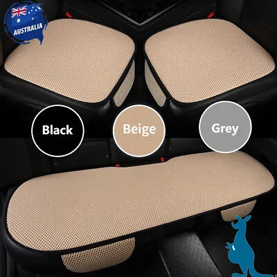 Breathable Car Seat Covers Front Rear Seat Canvas Universal Cushions Accessories • $27.52