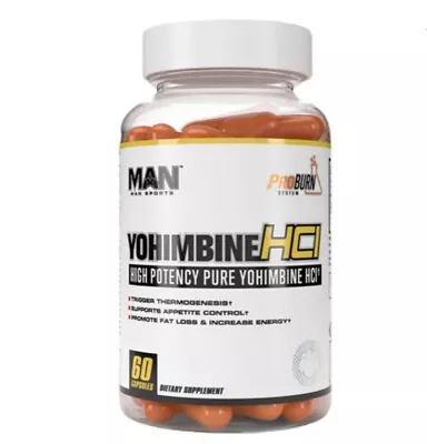 £21.60 • Buy Man Sports Yohimbin HCI, 3mg, 60 Capsule