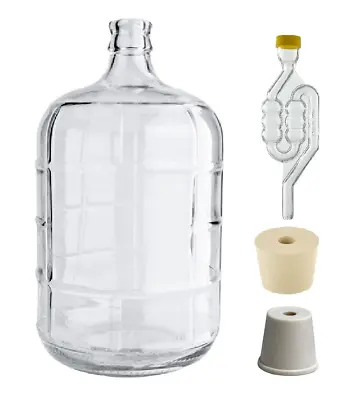 3 Gallon Premium Italian Glass Carboy Fermenting Jug - With Drilled & Undrilled • $93.99