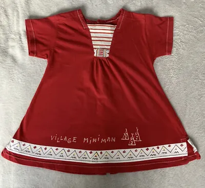 Gorgeous Little Vintage Girls Red Summer Dress Age 2 From French Design Miniman • £9.95