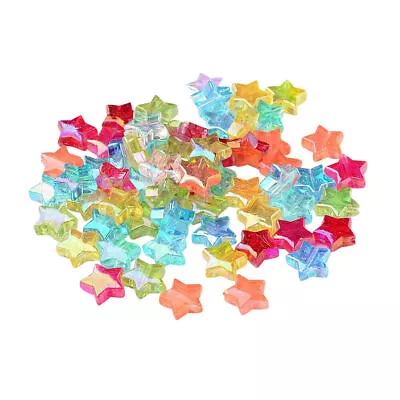 ❤ 100x Mixed STAR 10mm Spacer Bead Children Jewellery Bracelet/Earring/Necklace❤ • £0.99