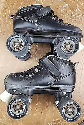 Roller Derby STR Seven Men's Quad Roller Speed Skates Men's Size 7 Black/Grey • $30