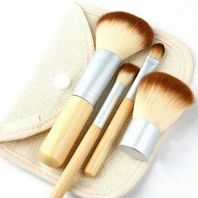 4pcs Pro Makeup Kabuki Brushes Cosmetic Blush Brush Foundation Powder Kit Set • $6.79