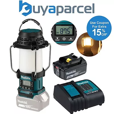 Makita DMR055 LXT 18v Florescent Torch Site Light + Radio 3ah Battery + Charger • £119.99