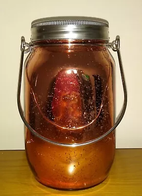 Ornamental Mercury Style Bronze Splatter Glass Jam Jar - Tiny Fairy Lights New • $3.74