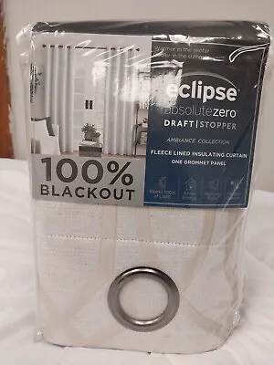 Eclipse Grommet Fleece Lined Insulating Curtain 50in X 95in Ambiance Lattice... • $16.95