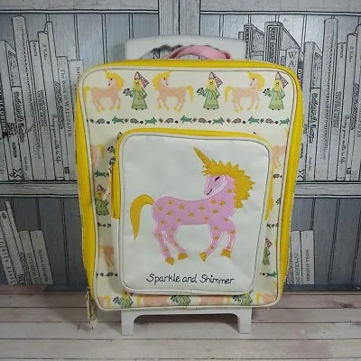 Unicorn Travel Case  Kids Hand Luggage Handle & Wheels  Unicorn Design  • £17.95