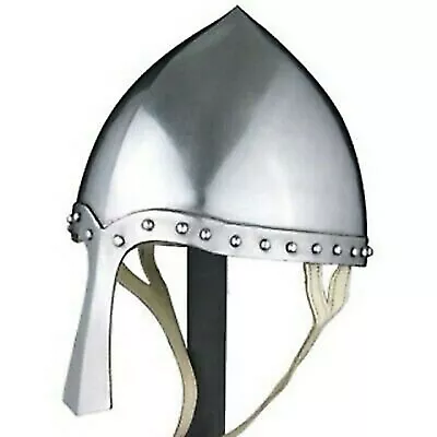 18 Gauge Medieval Norman Viking Mask Armour Helmet Halloween Armour Reenactment • $78