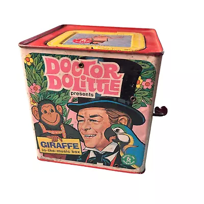 Vintage Doctor Doolittle Giraffe Jack-in-the-Box 1967 Matty Mattel Rex Harrison • $39.99