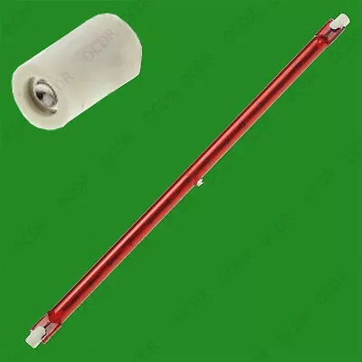 2x 1300W 254mm R7S Halogen Quartz Ruby Red Infra-Red Heater Bar Tube Heat Lamp • £29.99