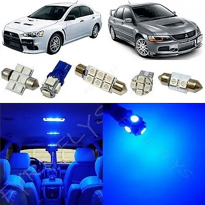 7x Blue LED Lights Interior Package Conversion Kit For Lancer Evo 8 9 #ML2B • $19.19