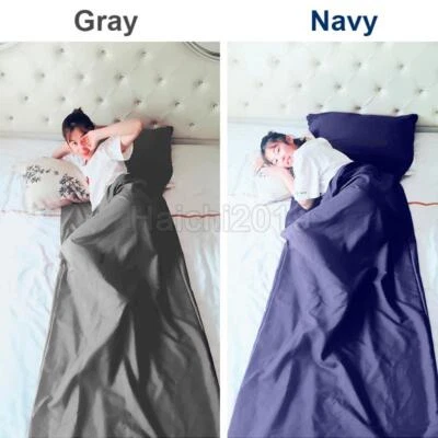 £11.39 • Buy Cotton Rectangle Travel Sleeping Bag Envelope Sack Liner Inner Sheet 90x220cm