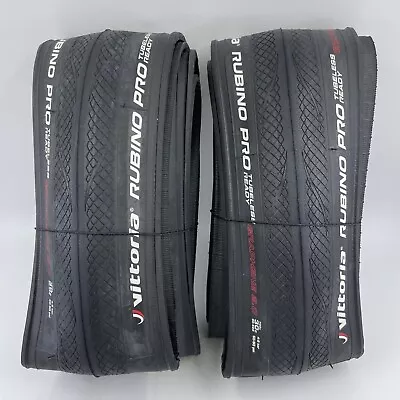 TWO Vittoria Rubino PRO IV G2.0 - 700cc X 30mm Folding Black Tubeless Tires • $59.84