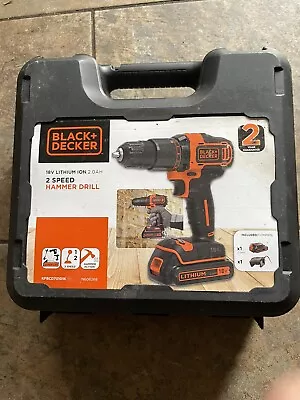 Black & Decker 18v Cordless Hammer Drill - UK Buyers Only • £8