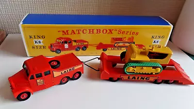 MATCHBOX KINGSIZE K-8 PRIME MOVER &TRANSPORTER WITH CRAWLER TRACTOR Boxed • £45