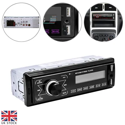 Bluetooth Car Radio Stereo Head Unit Player In-dash MP3 /USB/SD/FM Non CD • £14.99