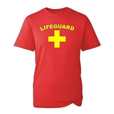 Lifeguard T-Shirt Fancy Dress Outfit Lifesaver Baywatch Surfing Unisex Top • £8.99