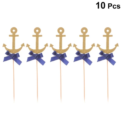 £4.60 • Buy Bride Shower Cupcake Pikcs Boat Anchor Topper For Cakes Wedding Cake Decoration