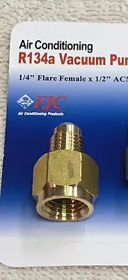 FJC R134 To R12 Brass Heavy Duty Tank Vacuum Pump Adapter Part# 6015 • $5.10