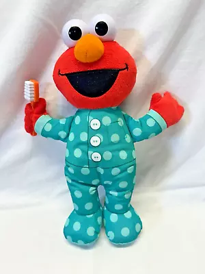 Sesame Street Talking Elmo 12  Plush Brush Your Teeth Hasbro 2019 Tested & Works • $7.49